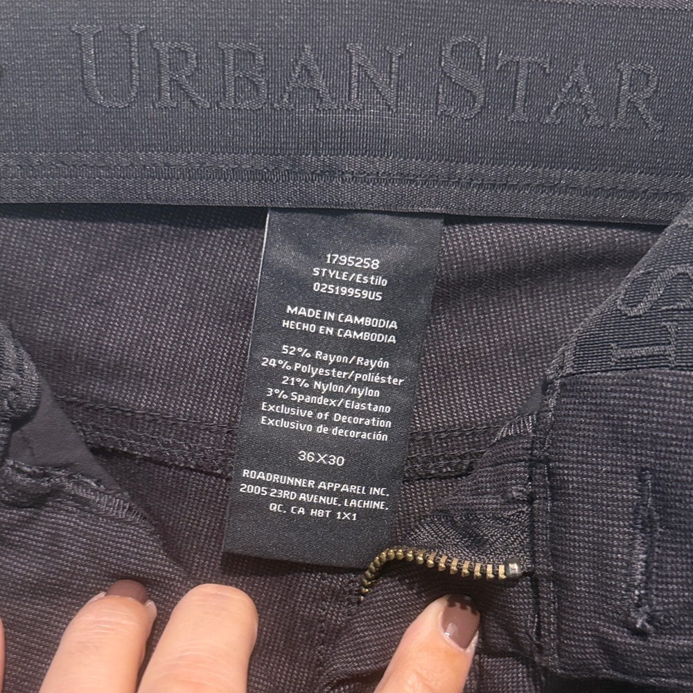 Men's Black Pants by Urban Star size 36x30 - Picture 3 of 3